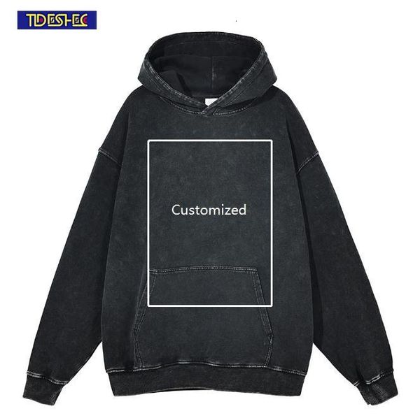 

mens hoodies sweatshirts hip hop harajuku custom hoodie vintage cotton pullover support print size is 3745cm3750cm 230310, Black
