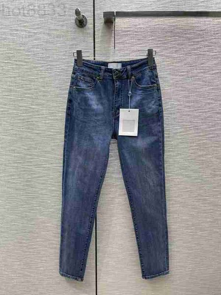 

women's jeans designer milan runway 2023 new spring summer fashion pencil pants brand same style luxury 0n8e, Blue