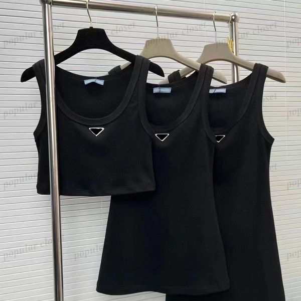 

girls tank vest collection womens vest skirt dress long medium short designers letter triangle sleeveless blouse quality, White