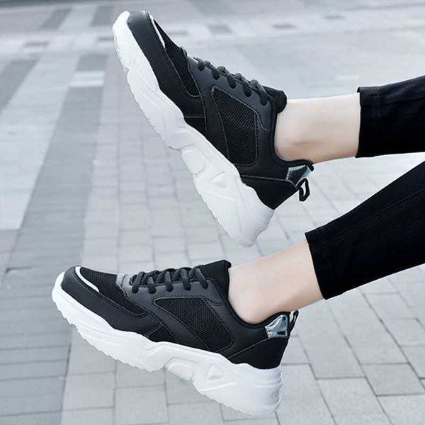 

dress shoes new personality designer women platform casual sport shoes breathable black white walking shoes comfortable platform white shoes