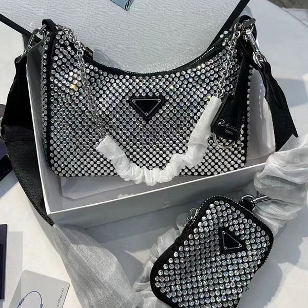 

cute pochette bag crossbody shoulder tote bags satin bag all over crystal long woven nylon and chain strap mini pouch zippy wallet totes des