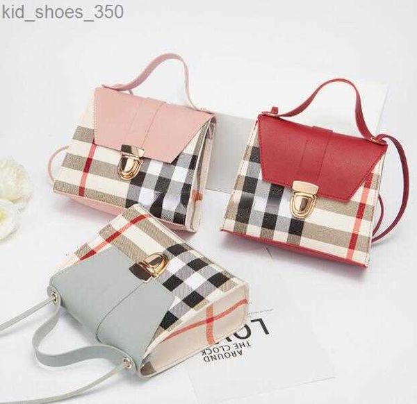 

designer children purse plaid handbags fashion kids pu leather one shoulder bag girls lattice crossbody bags lady mini, Black