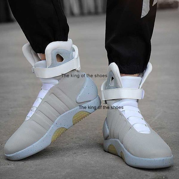 

rayzing men boots back to the future usb rechargeable led shoes for man and women fashion casual glowing desert 210916, Black