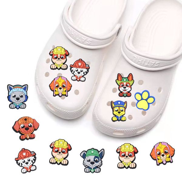 

anime charms wholesale childhood memories paw dogs funny gift cartoon charms shoe accessories pvc decoration buckle soft rubber clog charms, Blue