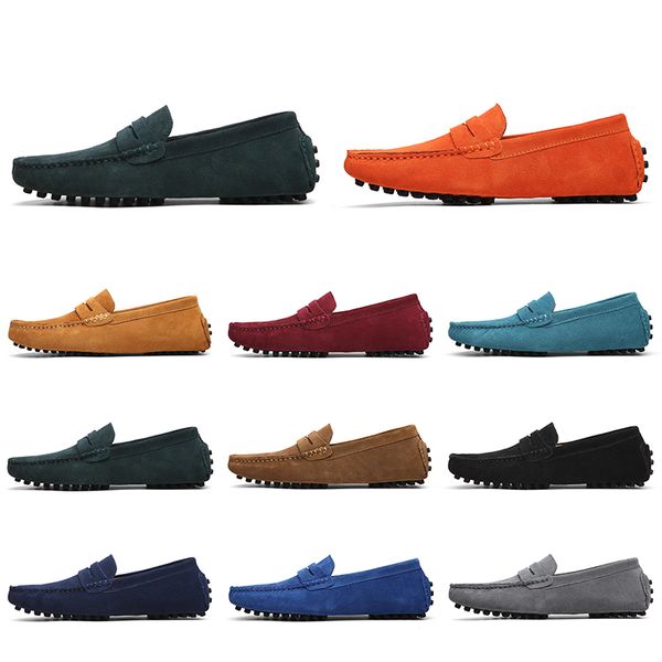

mens women casual shoes leather soft sole black white red orange blue brown comfortable outdoor sneaker 029