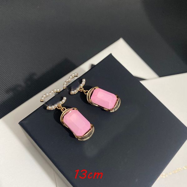 

brand designer pearl c-letter ear stud earrings real gold plated brass copper stamp tassels earring fashion womens elegance wedding party je, Golden;silver