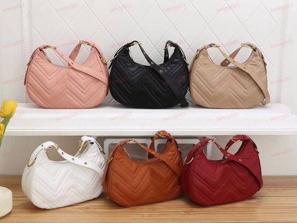 

new single shoulder bags luxury evening bag messenger backpack half moon purses zipper closure designer meniscus bag subaxillary package