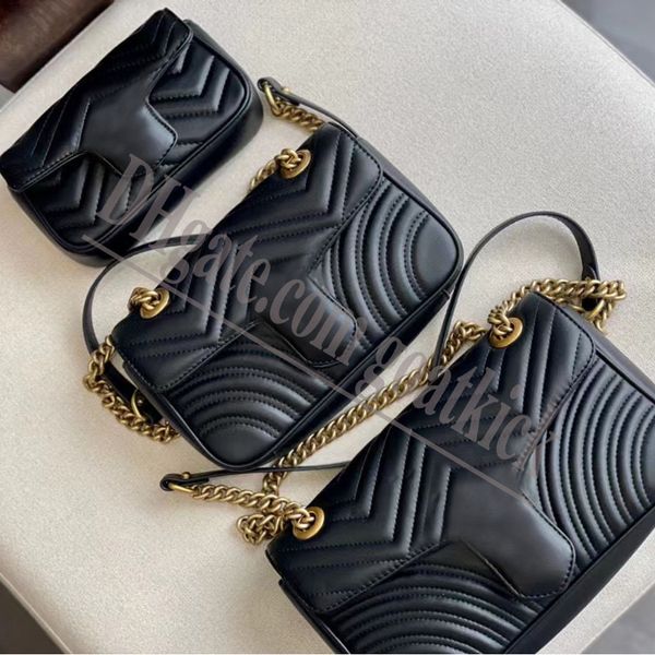 

designer marmont bags handbag tote women fashion classic cross body 3 sizes luxuries genuine leather with serial number purses new messenger