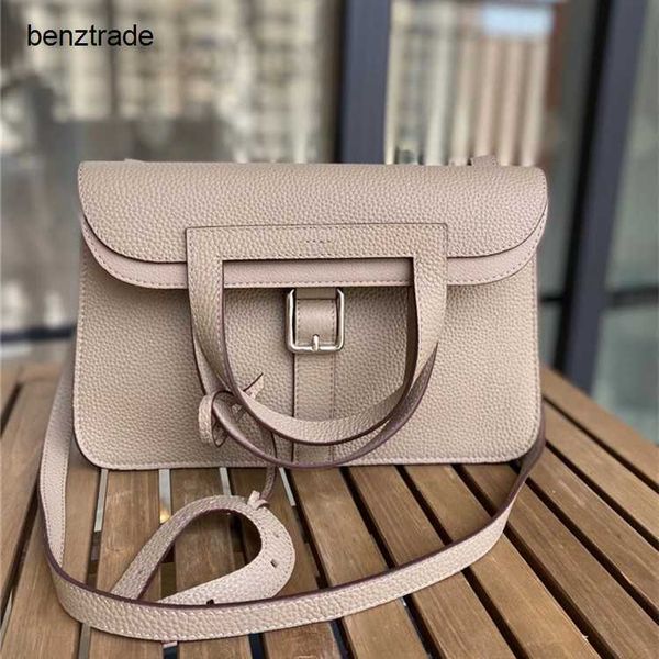

h halza luxurys handbags horseshoe women s 2023 new envelope with a cowhide layer one shoulder cross carrying hand small square
