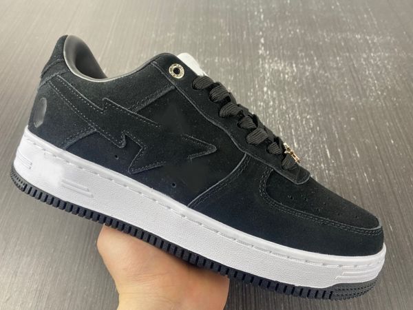 

shoes hiking footwear bapesta sta designer black leather men women jogging