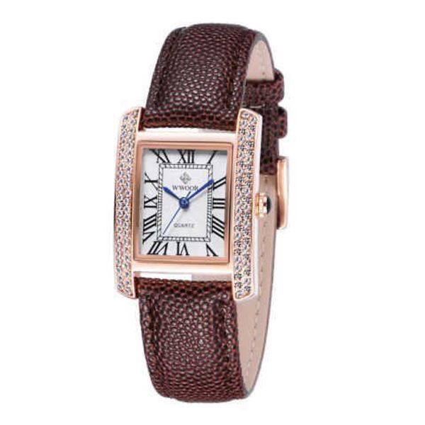 

women watches watch quartz luxury ins ladies mechanical movement square femininity fashion light accessory luxury women's waterproof tr, Slivery;golden