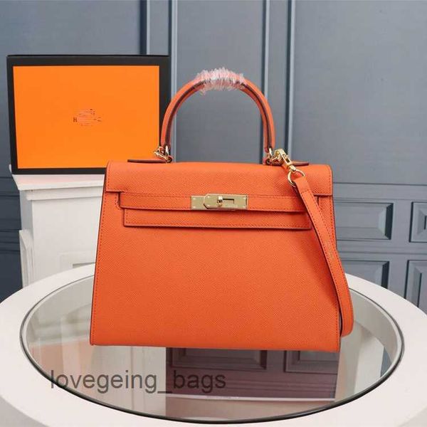 

leather cowhide real herms bags 2023 kellies home palm grain h women's single shoulder bag messenger handbag ylm6