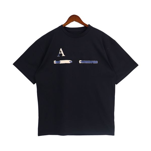 

2023 designer luxury tees male and womens t-shirts summer style tshirt short sleeve and round neck hip hop streetwear, White;black