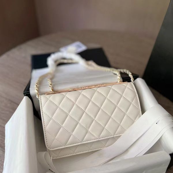 

cc bag cc woc mini flap shoulder bags leather bag with box women designer luxury fashion crossbody tote handbag ladies classic gold hardware