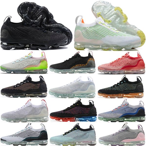 

style 2023 black multi color knit running shoe safar pure platinum women breathable sneaker triple black men designer shoes