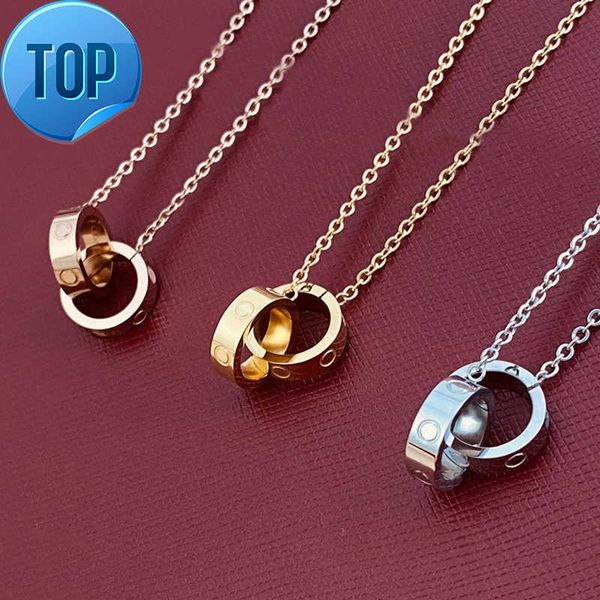 

designer luxury necklace designers jewelry gold silver double ring christmas gift cjeweler mens woman diamond love pendant necklaces have