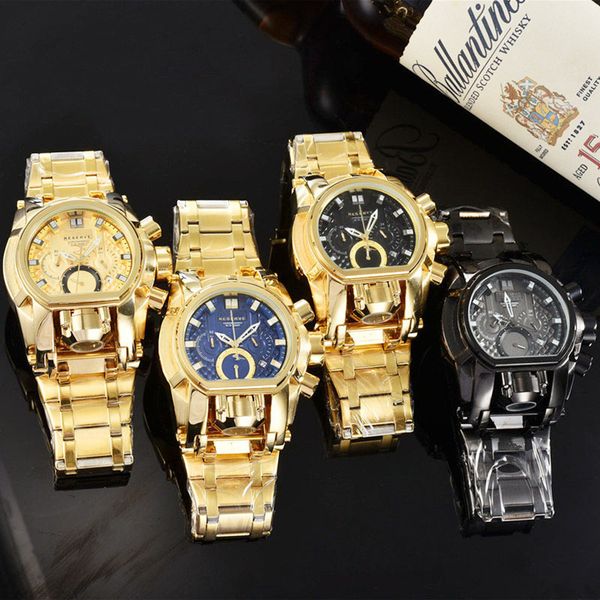 

wristwatches undefeated mens watches reserve bolt zeus chronograph invincible luxury watch invicto relgio masculino for drop 230309, Slivery;brown