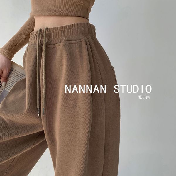 

women's pants capris women sweatpants pants summer loose trousers streetwear high street casual hip hop high waist solid baggy pants jo, Black;white
