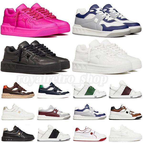 

2023 new arrival shoe amore one stud low sneakers open skate casual dress shoes men women low-calfskin trainer dhgate trainers, Black