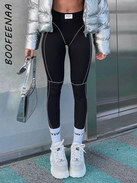 

women s leggings boofeenaa contrast stitch black workout stretch pants for womens activewear bottoms street fashion tights woman c56bh18 230