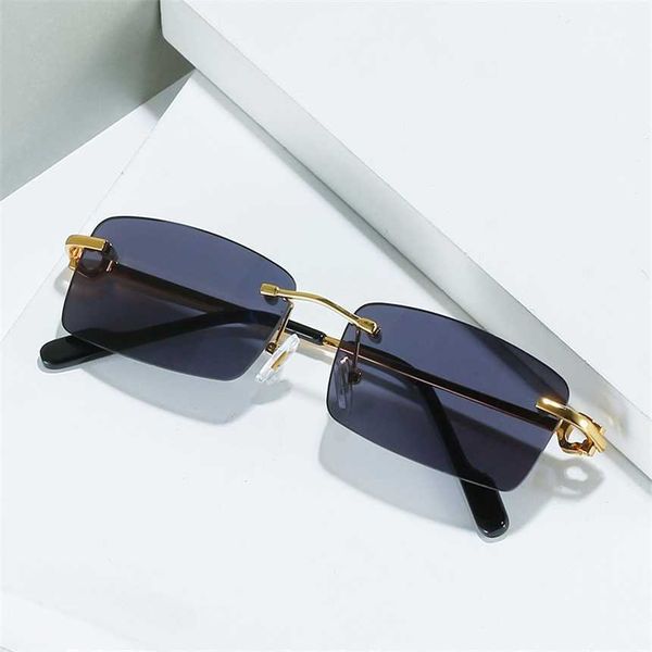 

sunglasses new sunglasses new card frameless and women's tidal sunglasses small box optical glasseskajia 2023, White;black