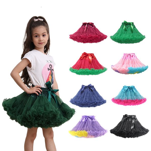 

skirts girls kids tutu clothes princess fashion tulle dancewear fluffy ballet party stars sequin 230310, Blue