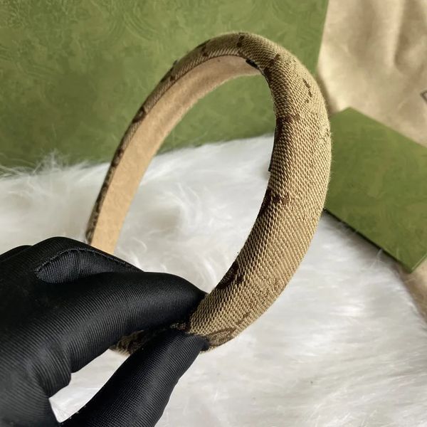 

fashion classic headband 2cm/4cm christmas hair hoop g luxury headbands for women khaki color super girls daily wear hair jewelry, Silver