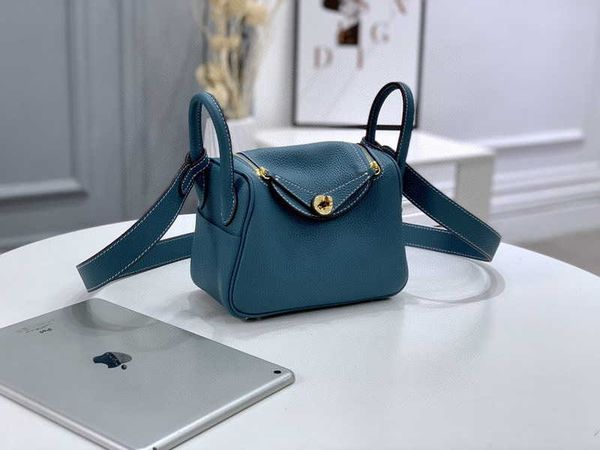 

designer brand bags 2023 original new h layer cow leather togo 19cm mini lindys bag messenger medicine women's tsku have logo
