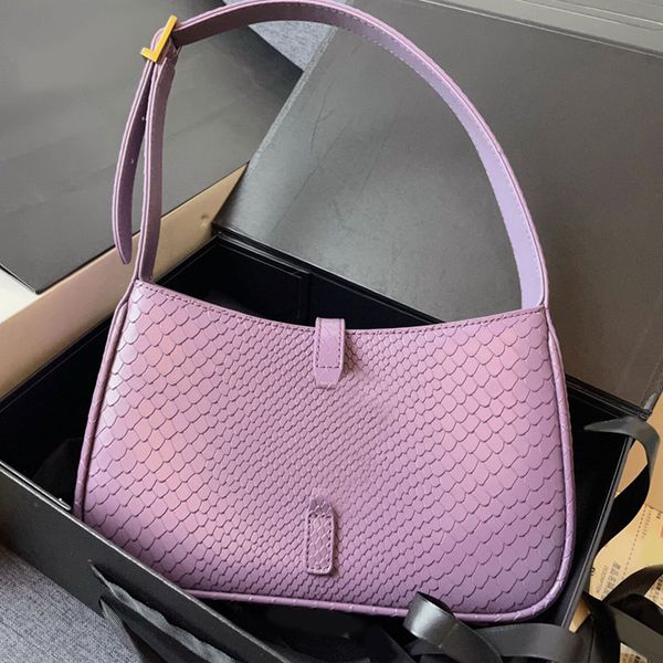 

women hobos clutch bags axillary shoulder bags handbag purse serpentine plain underarm wallets leather pouch bronze metal letters fittings a