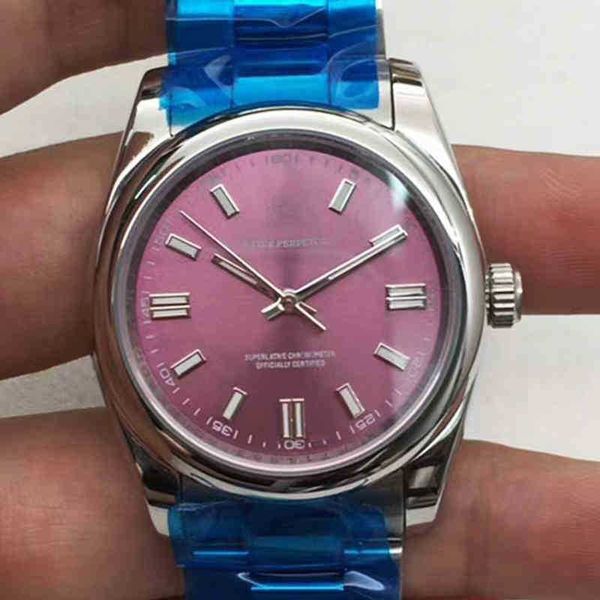 

luxury mens mechanical watch luminous log no calendar steel fully automatic rz07 brand wristwatch, Slivery;golden