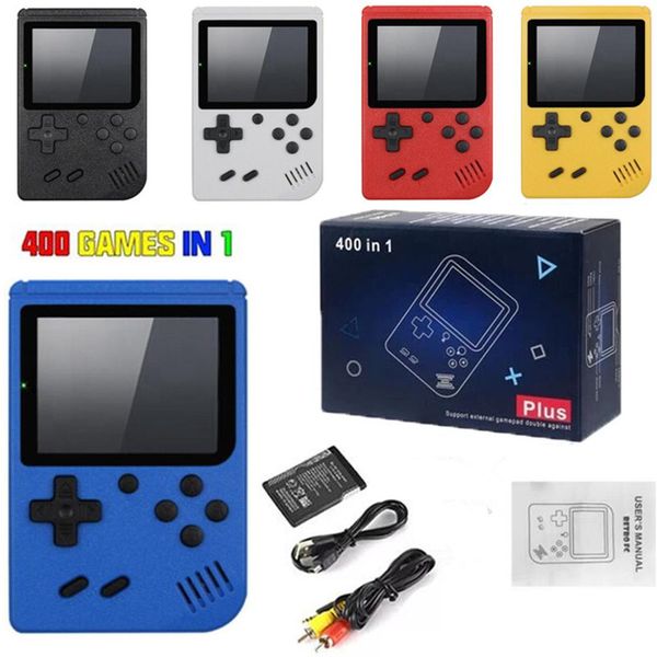 

portable 400-in-1 retro mini handheld video game console 8-bit 3.0 inch color lcd - support two players av output for kids gift classic buil