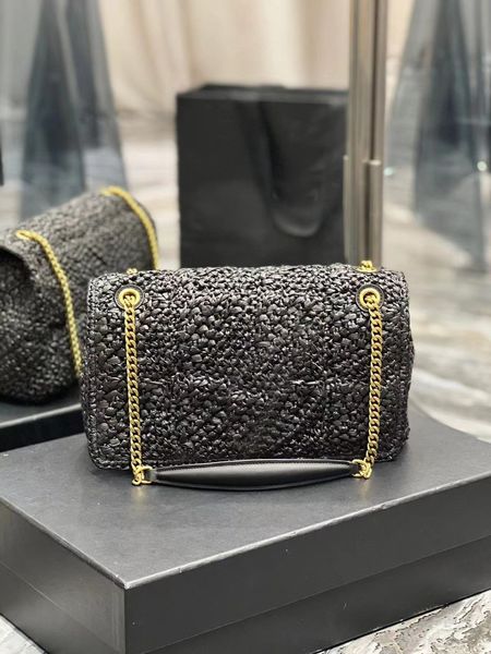 

2023 luxury handbag shoulder bag brand loulou y-shaped designer seam leather ladies metal chain black clamshell messenger chain bags box who