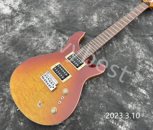 

electirc guitar quilt flame hh black open pole pickups 2 mini switch split hh to ss ss ing