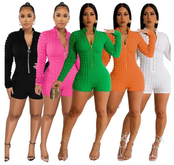 

women's jumpsuit 2023 spring and autumn new fashion solid color slim jumpsuit women's long-sleeved style rompers, Black;white