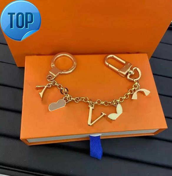 

fashion keychain letter designer keychains metal keychain womens bag charm pendant auto parts accessories gift, Silver