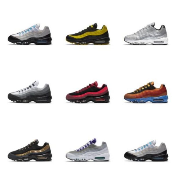 

95 designer og running shoes air airmaxs max mens dark army greedy chaussures 95s neon solar red triple black white reflective volt earth da
