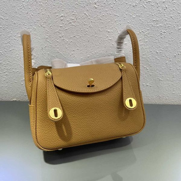 

bags original designer 2023 brand new h layer cow leather togo 19cm mini lindys bag messenger medicine women's 3 762k
