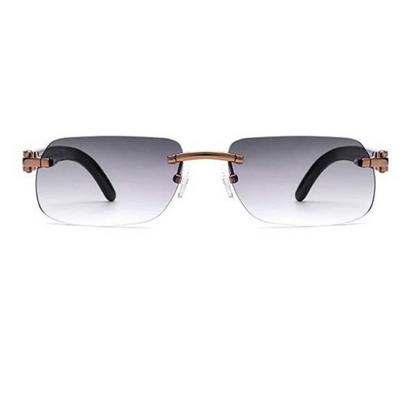 

sunglasses natural horn man driving glasses uv400 rimless rectangle for vintage sunglasses withkajia 2023, White;black