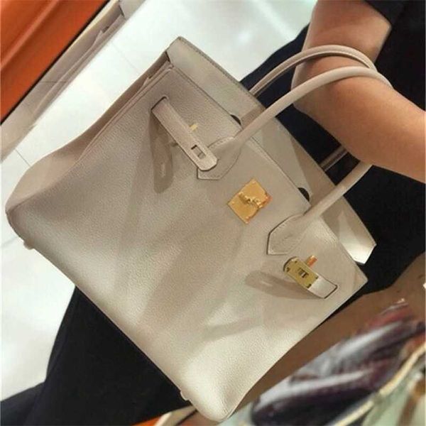 

designer bag birkins handbags hand sewn wax thread h home women's big togo calfskin lychee pattern 25 30 35 lock versatile handbag zc q