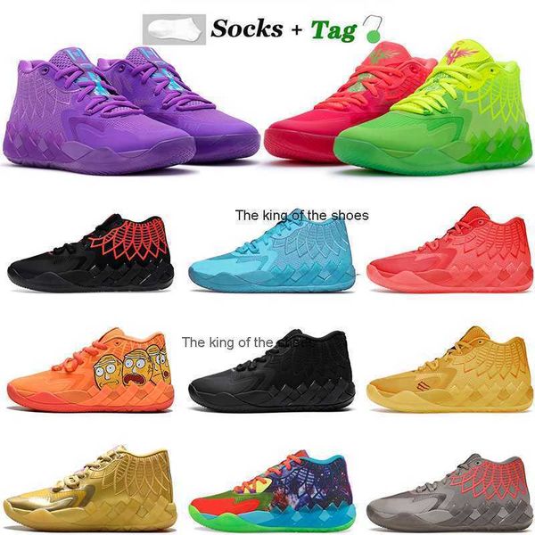 

2023lamelo shoes og outdoor shoes sandals lamelo ball mb.01 basketball shoes mens queen city rock ridge red galaxy white silver rick and, Black