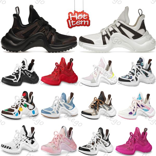 

archlight woman runway dress shoes lace up white trainer chunky trainers leather sneakers siez 35-41