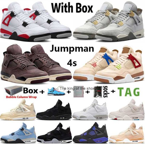 

2023 og 2023 with box jumpman 4 mens basketball shoes 4s pn dust red cement canyon purple military black university blue sail oreo neon men