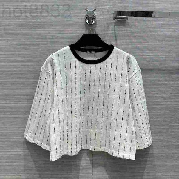 

women's t-shirt designer milan runway 2023 new spring summer o neck short sleeve print tees brand same style mgw1, White
