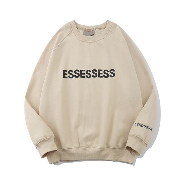

designer mens essentail hoodie sweatshirts pullover streetwear essen hoodie oversized clothing mens hooded jumper refflective letter printi, Black