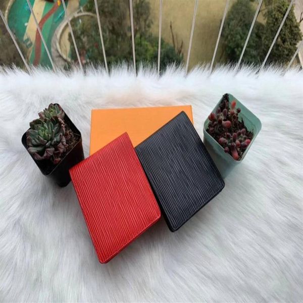 

new card bag billfold pattern women water ripple wallet men pures high-end wallet black white red vl320308x, Red;black