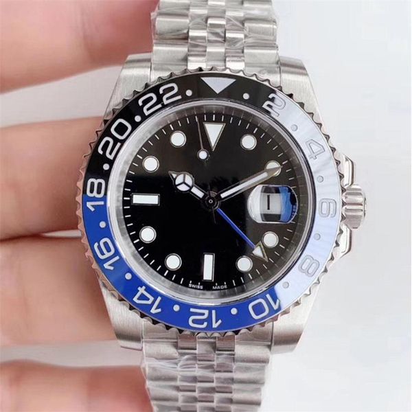 

high model men 904l sapphire hour hand adjust separately mens ceramic bezel glide lock clasp jubilee 2836 automatic movement watch273t, Slivery;brown