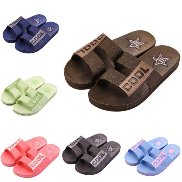 

slippers beach deep red purple women men shoes coast dark blue bathroom green brown indoor outdoor antiskid sandal size 36-45, Black