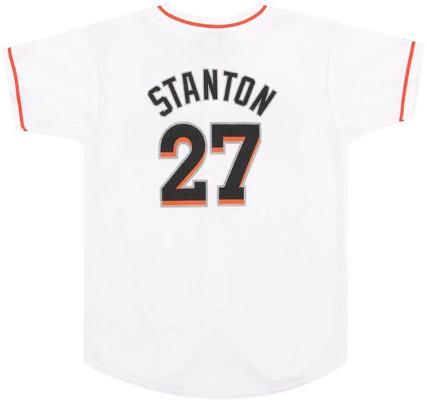 

stitched baseball jerseys 27 giancarlo stanton mitchell ness jersey men women youth s-4xl retro jersey, Blue;black