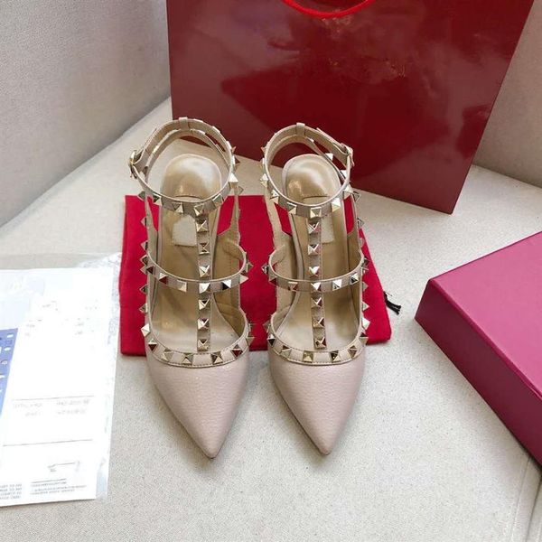 

2020 fashion designer womens shoes bottom high heels nude black leather pointed toes pumpsrvalentino dress mid heeled brazill256j