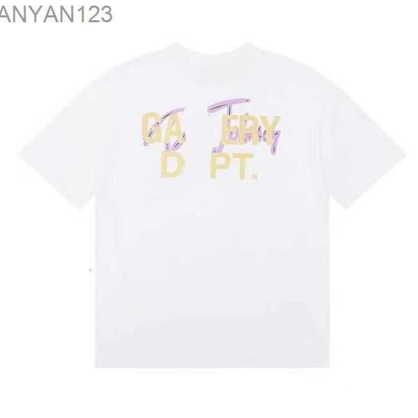 

mens and womes galleryse depts t shirts fashion brand galleryes high streetpink gilded letter-printed double-yarn cotton short-sleevedfyiv, White;black